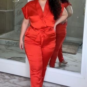 Red jumpsuit